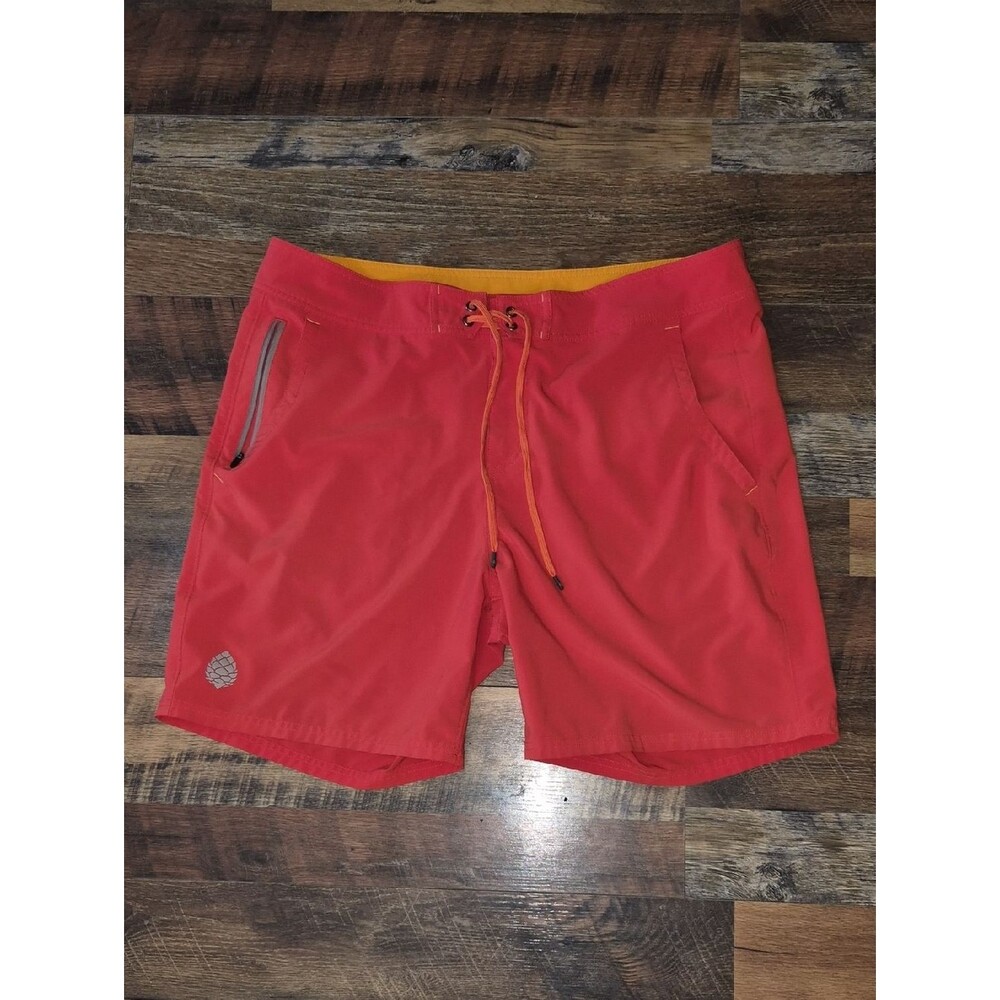 Stio Orange Boardshorts 38/16 Swim Trunks with Orange Waistband